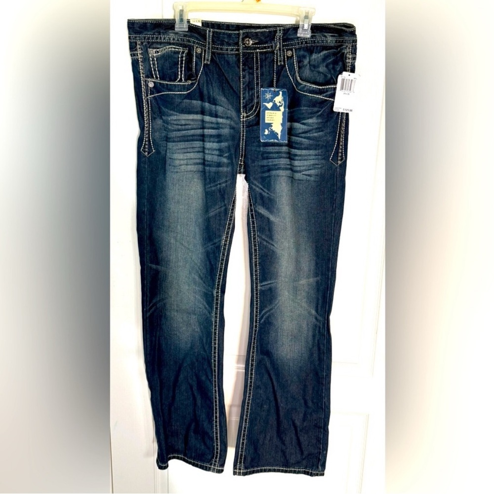 Antique Rivet Men's bootcut Blue Jeans size 34/30 NWT